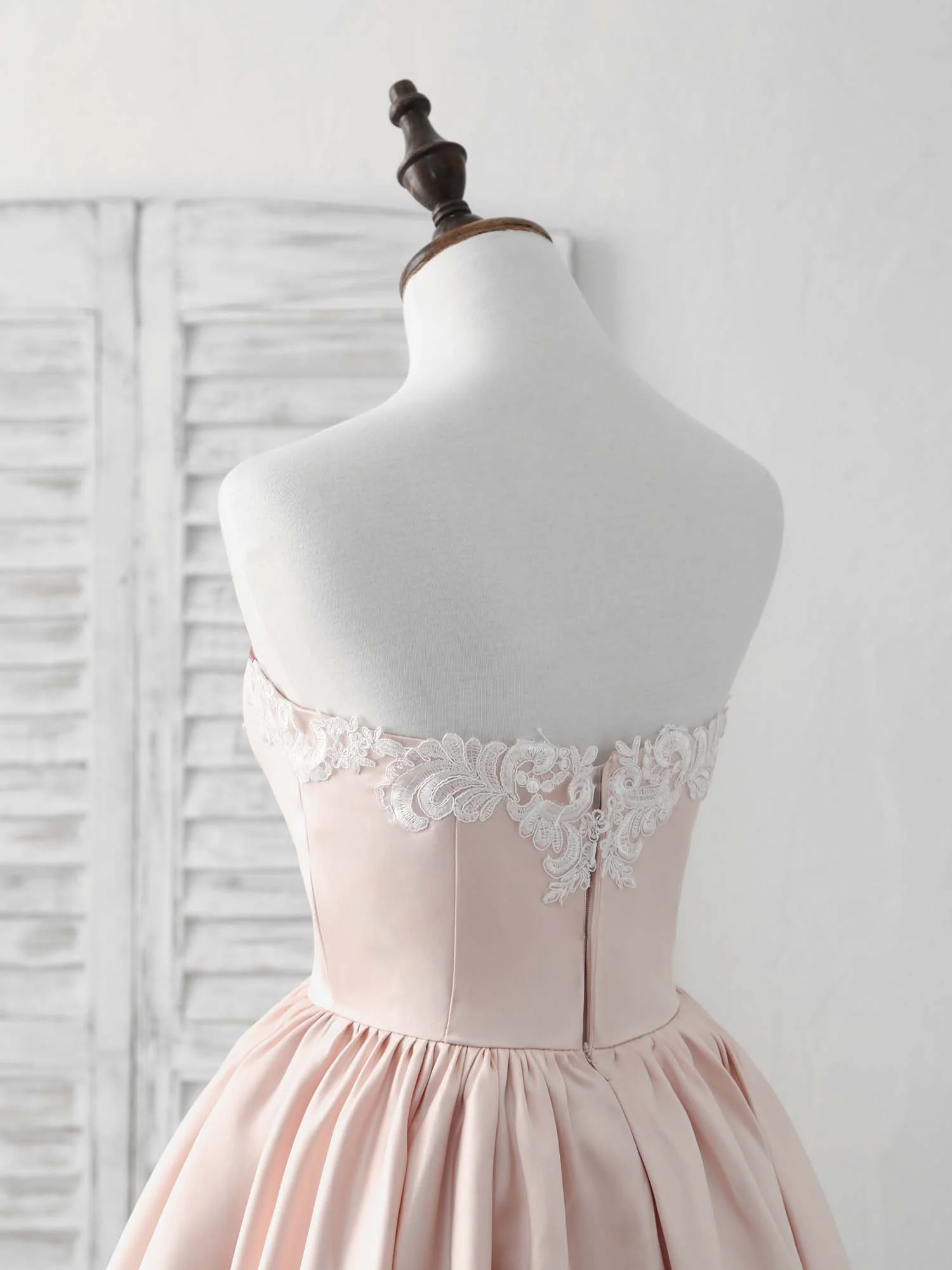 Pink Sweetheart Neck Short Prom Dress Pink Homecoming Dresses - Deanwangkt