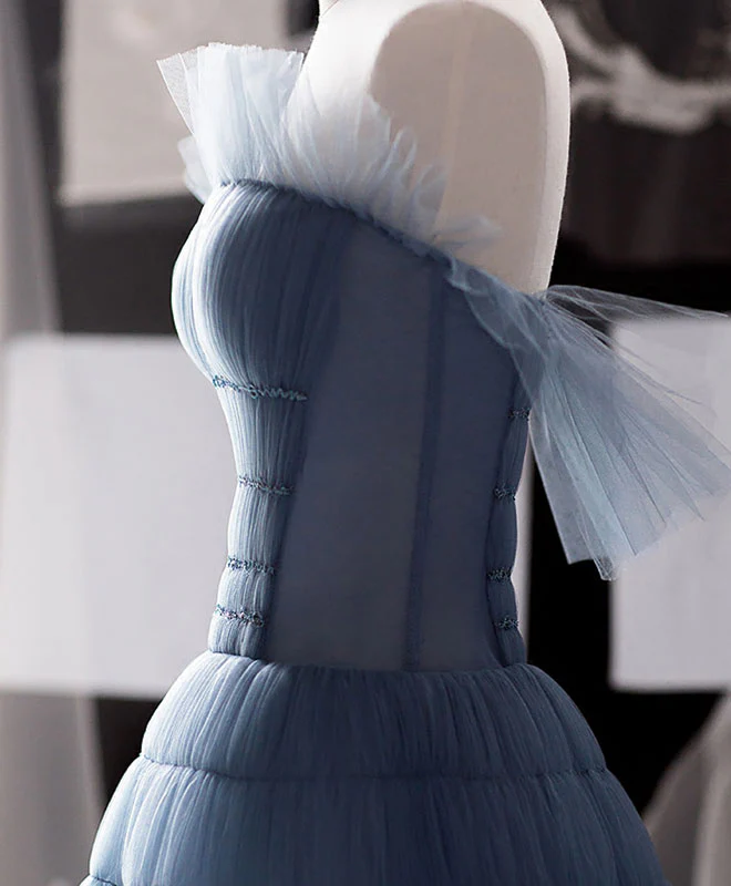Cute Blue Tulle Short Prom Dress, Homecoming Dress - Deanwangkt