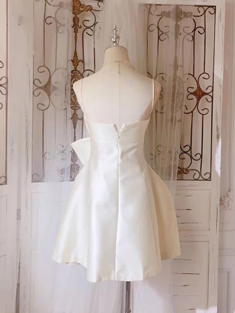 Cute Light Champagne Short Party Dress, Cute Prom Dress - Deanwangkt