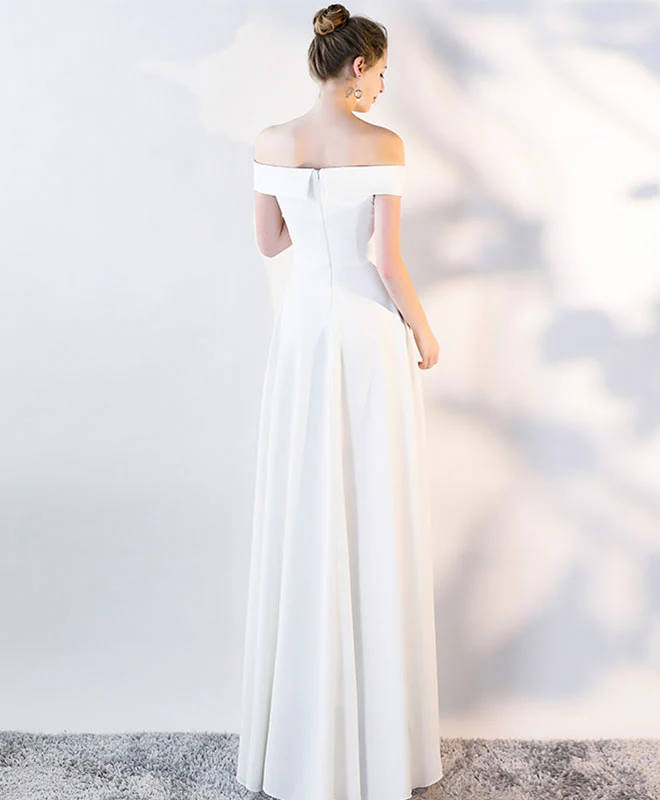 Simple V Neck Long Prom Dress, Evening Dress - Deanwangkt