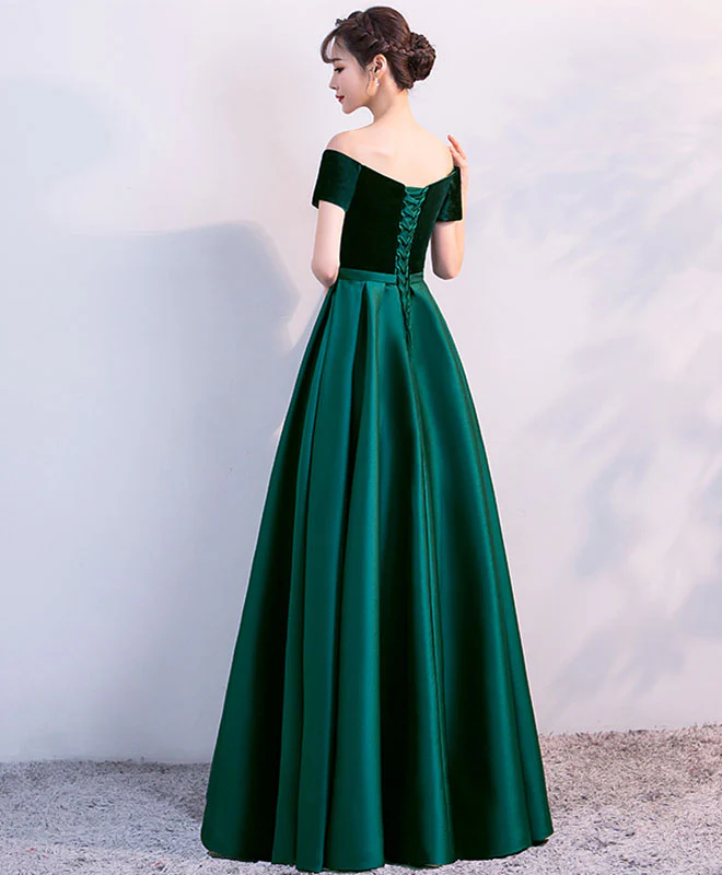 Simple Satin Long Prom Dress, Long Formal Dress - Deanwangkt