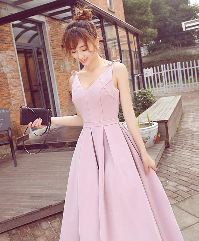 Stylish Pink V Neck Short Prom Dress,  Evening Dress - Deanwangkt
