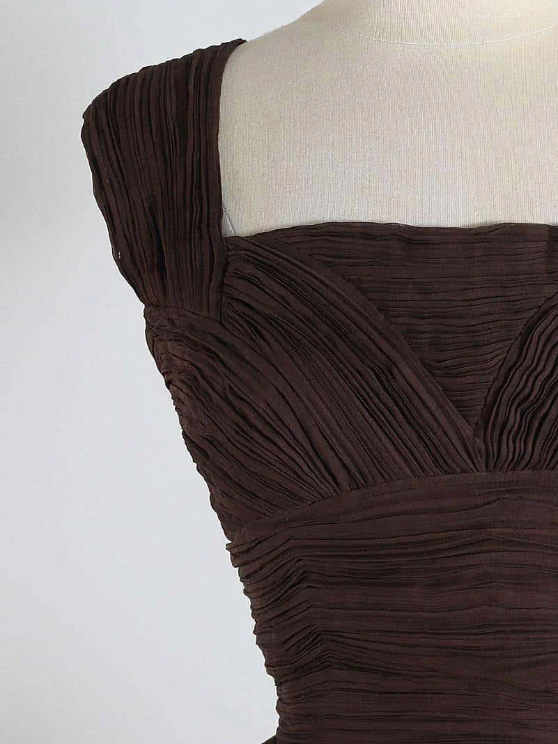 Brown A-Line Short Prom Dresses, Brown Short Formal Dress - Deanwangkt