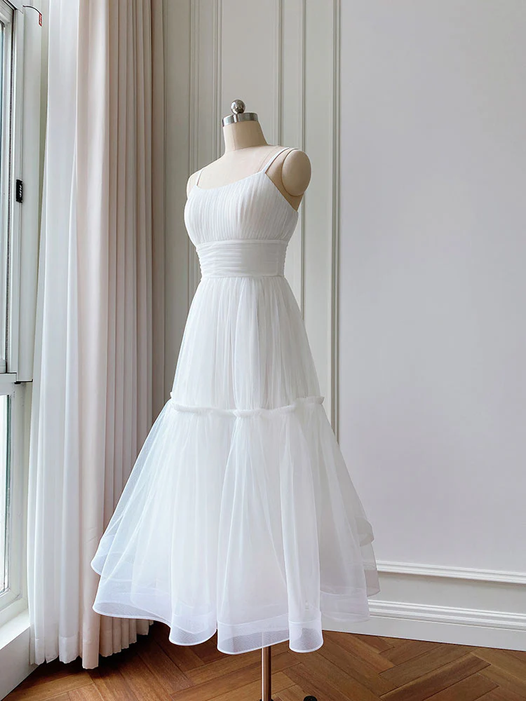 Simple Aline Tulle Green Short Prom Dress, Tulle Green Homecoming Dress - Deanwangkt