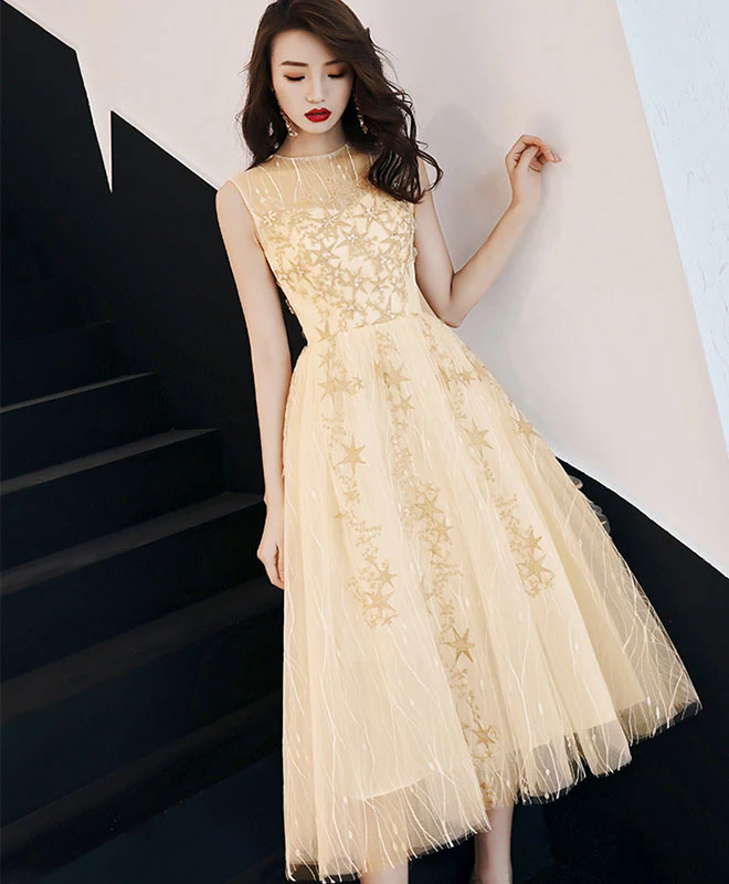 Cute Round Neck Tulle Short  Prom Dress, Homecoming Dress - Deanwangkt