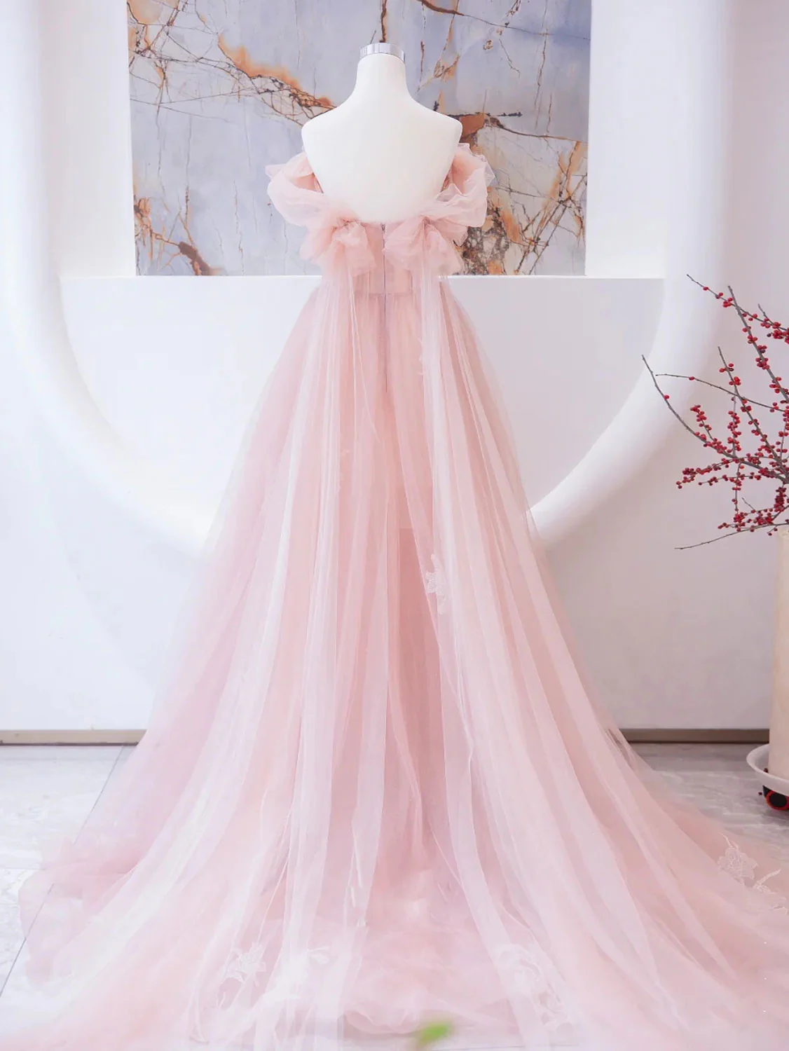 Pink Long prom dress, Pink A line Formal Graduation Dresses - Deanwangkt
