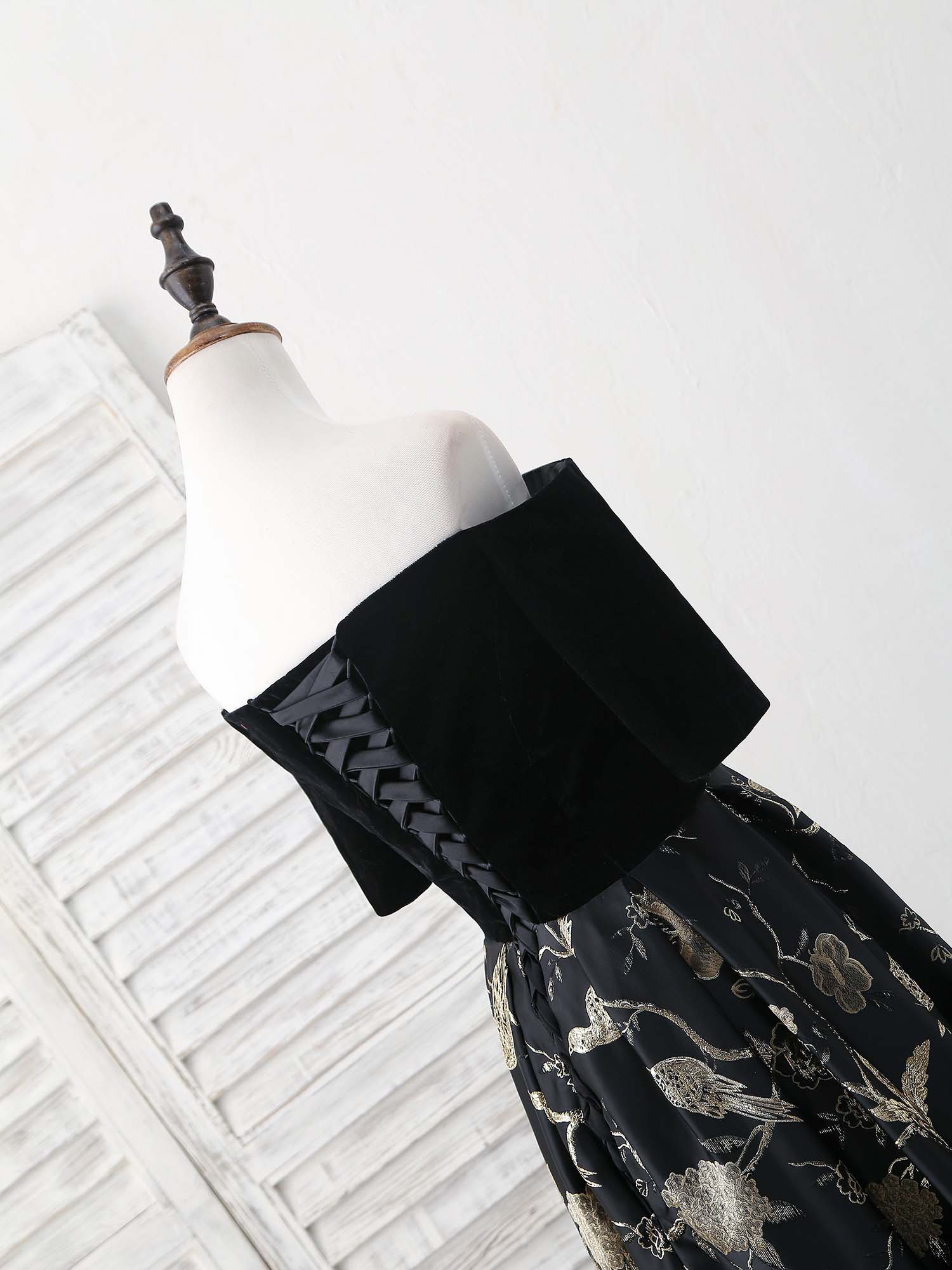 Unique Black Satin Long Prom Dress, Black Evening Dress - Deanwangkt