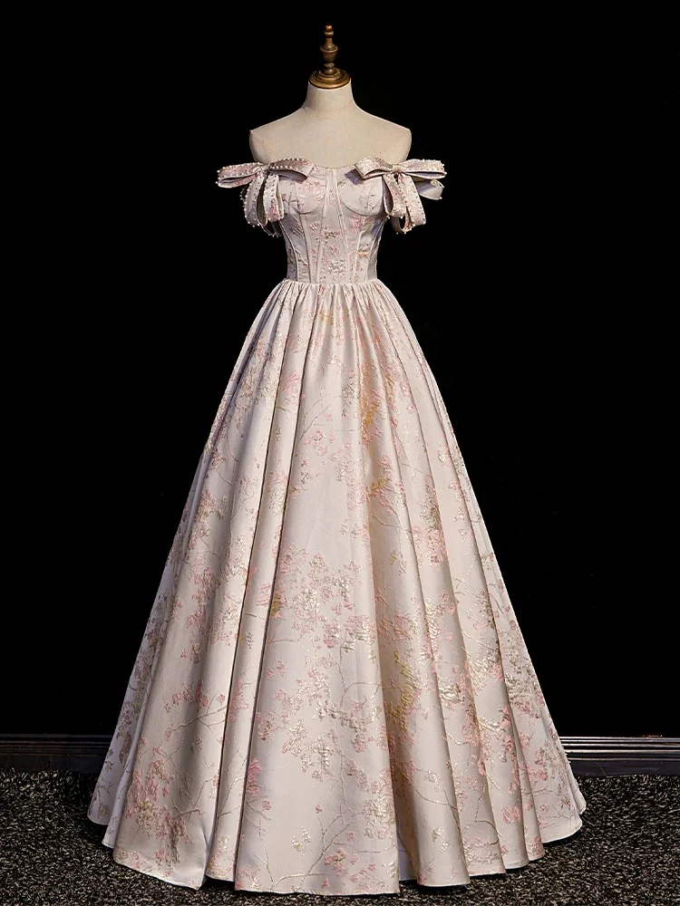 A-Line Sweetheart Neck Satin Pink Long Prom Dress, Pink Long Formal Dress - Deanwangkt