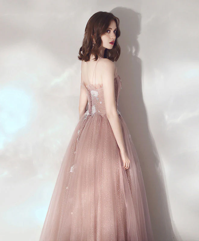 Pink Sweetheart Tulle Prom Dress Pink Tulle Sweet 16 Dress - Deanwangkt