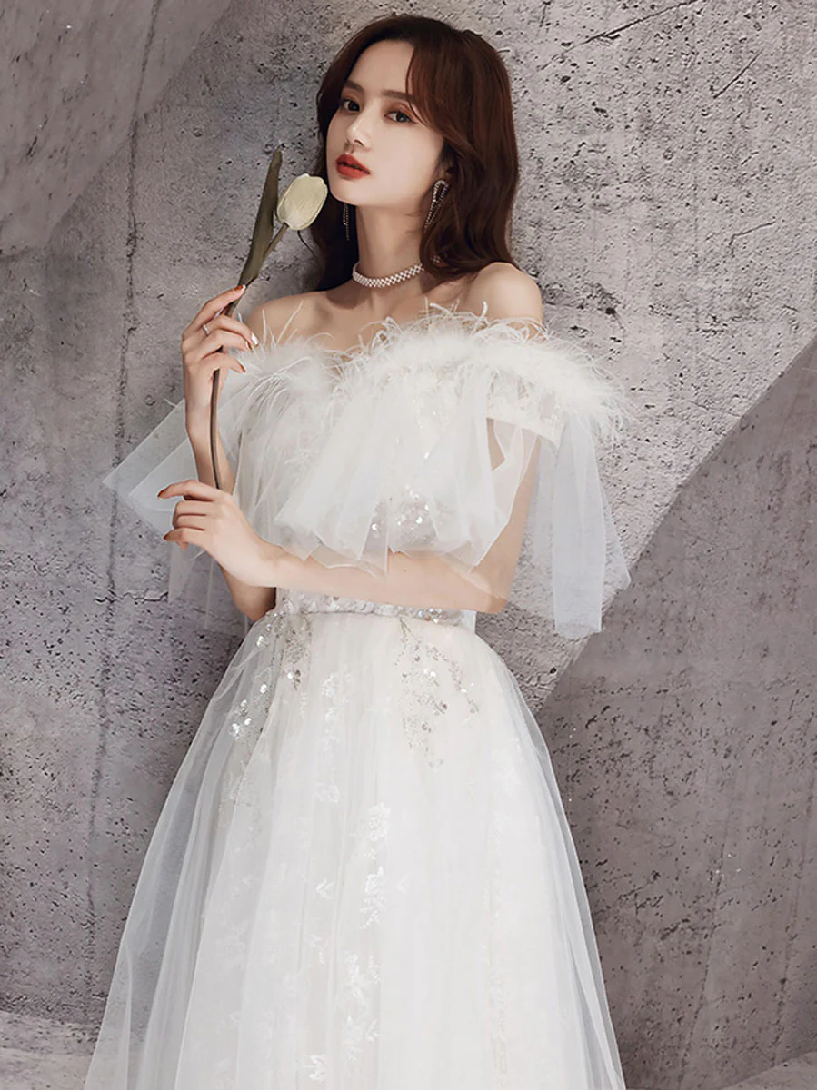 Unique Sweetheart Neck A line Long Prom Dress, Lace Long Formal Graduation Evening Dresses - Deanwangkt