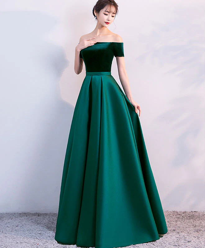 Simple Satin Long Prom Dress, Long Formal Dress - Deanwangkt