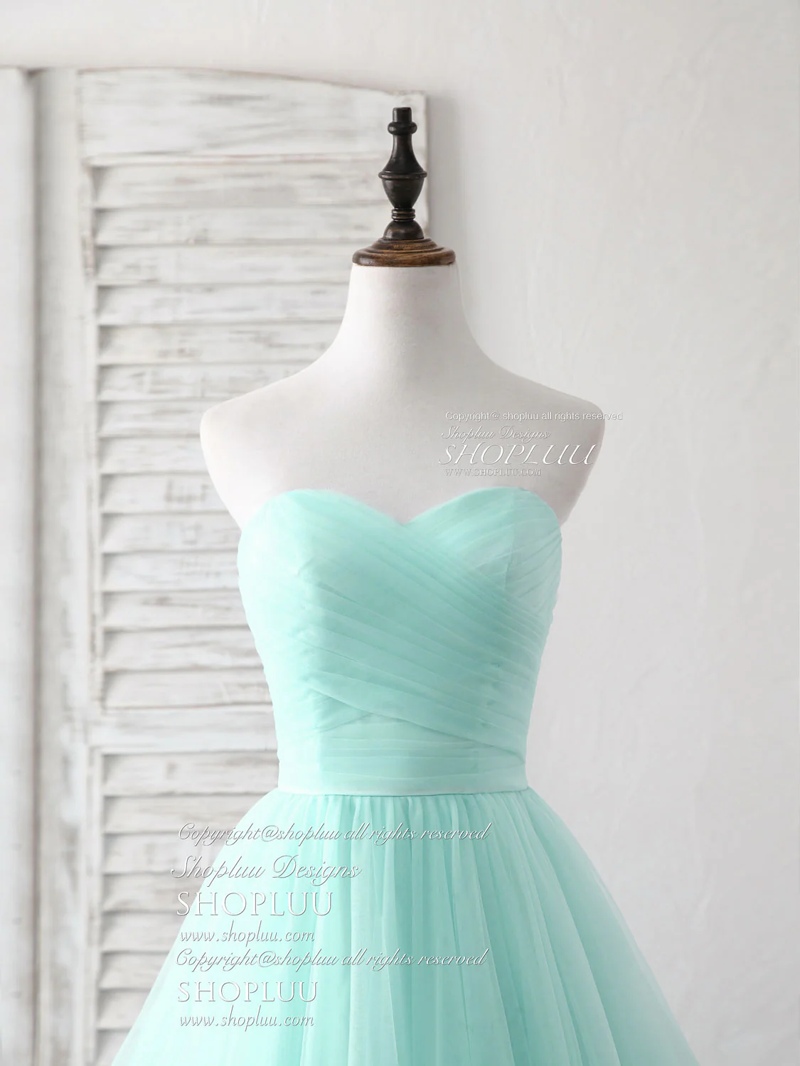 Simple Sweetheart Light Green Tulle Long Prom Dress, Green Evening Dress - Deanwangkt
