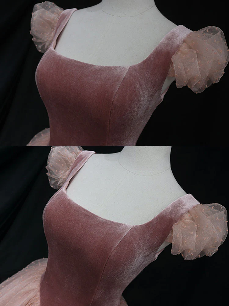 Pink Tulle Short Prom Dress, Pink Tulle Puffy Homecoming Dress - Deanwangkt