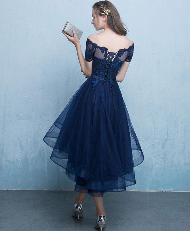 Burgundy Tulle Lace Short Prom Dress, Burgundy Homecoming Dress - Deanwangkt