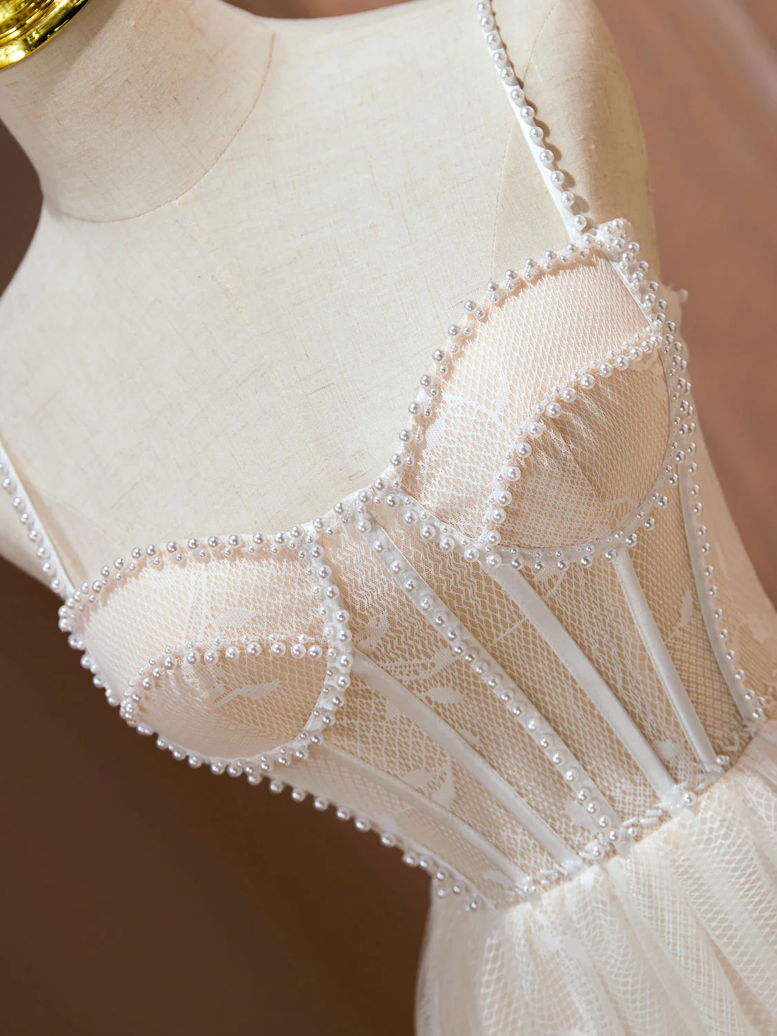 Cute Tulle Light Champagne Short Prom Dress, Lace Homecoming Dress - Deanwangkt