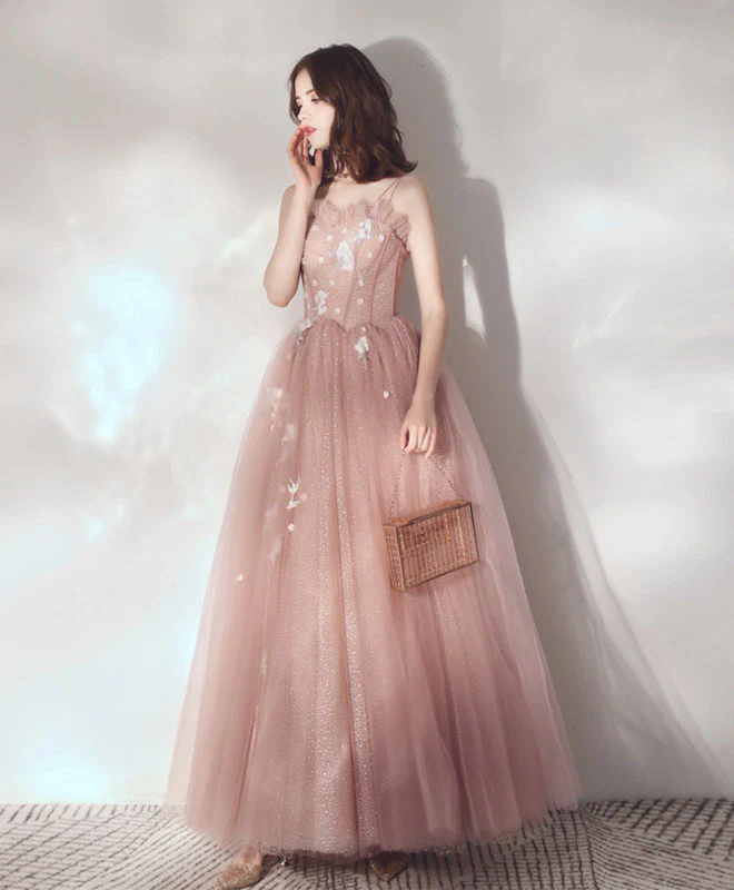 Pink Sweetheart Tulle Prom Dress Pink Tulle Sweet 16 Dress - Deanwangkt