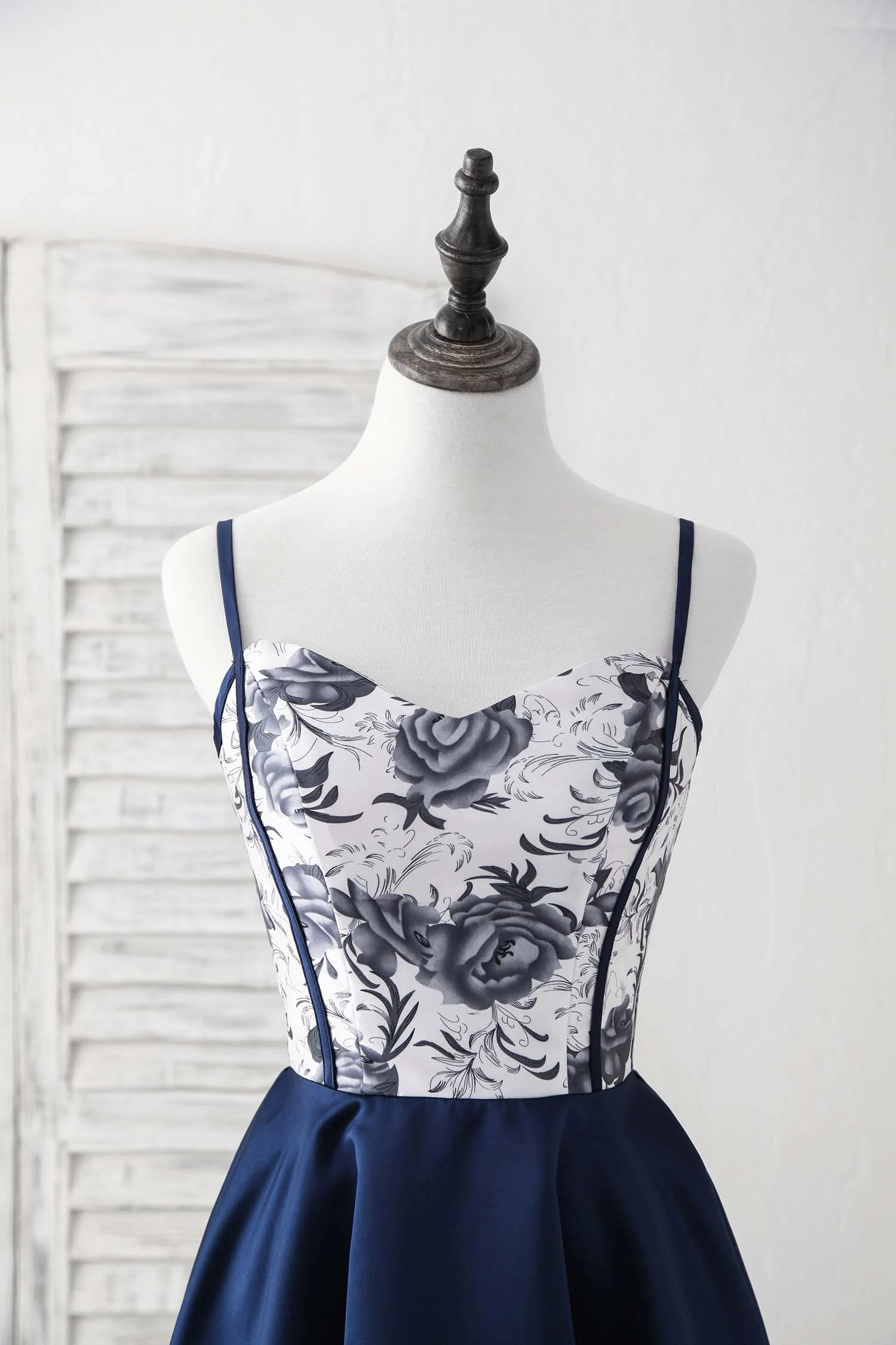 Simple Sweetheart Dark Blue Short Prom Dress Blue Homecoming Dress - Deanwangkt