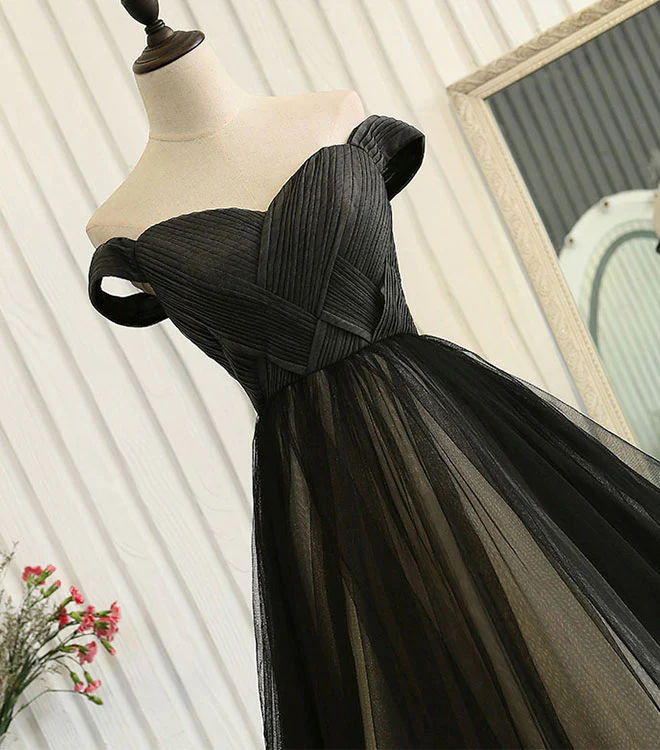 Custom Made  Tulle  Off Shoulder Long Prom Dress, Evening Dress - Deanwangkt