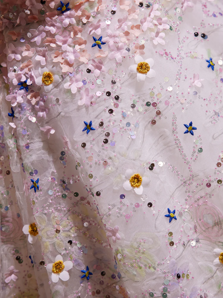 A-Line Sweetheart Neck Tulle Flower Light Pink Short Prom Dress, Light Pink Cocktail Dress - Deanwangkt