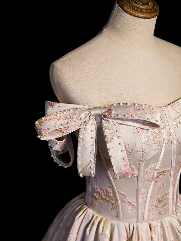 A-Line Sweetheart Neck Satin Pink Long Prom Dress, Pink Long Formal Dress - Deanwangkt