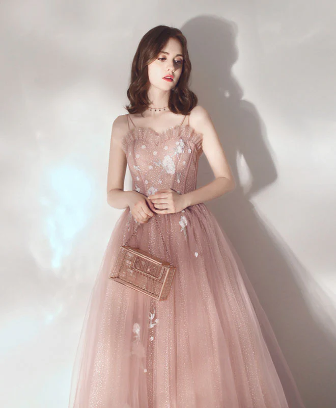 Pink Sweetheart Tulle Prom Dress Pink Tulle Sweet 16 Dress - Deanwangkt