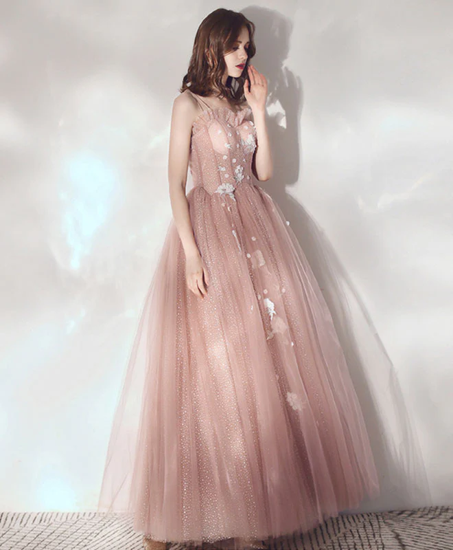 Pink Sweetheart Tulle Prom Dress Pink Tulle Sweet 16 Dress - Deanwangkt