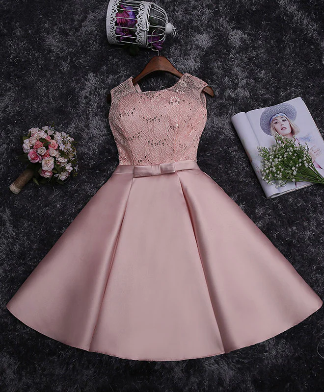 Cute Lace Sequins Short Prom Dress, Homecoming Dress - Deanwangkt