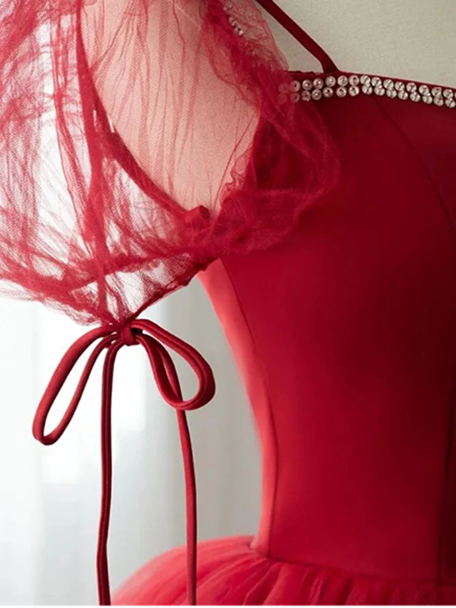 Burgundy Long Prom Dresses, Burgundy Formal Graduation Dresses - Deanwangkt