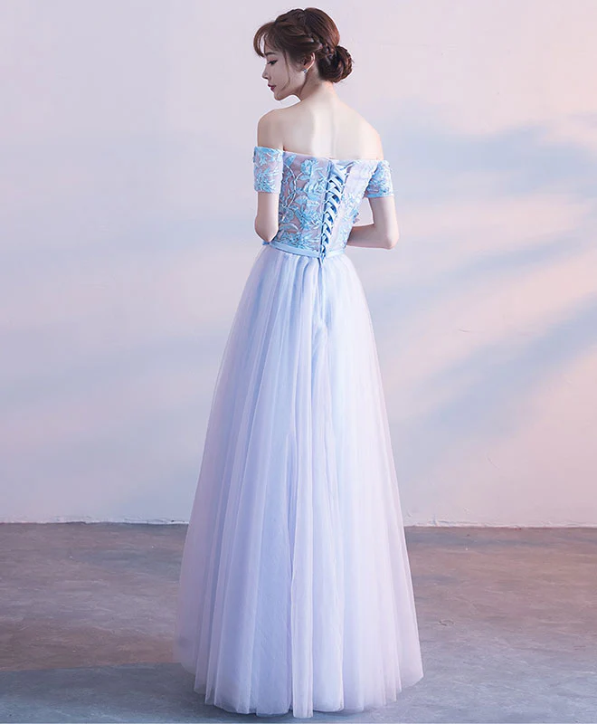 Cut Lace Tulle Long Prom Dress, Lace Evening Dress - Deanwangkt