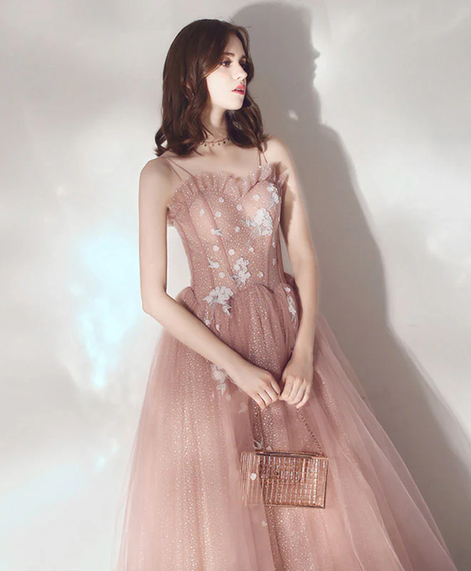Pink Sweetheart Tulle Prom Dress Pink Tulle Sweet 16 Dress - Deanwangkt