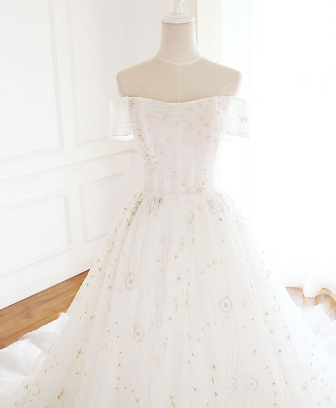 Unique Tulle Lace Long Prom Dress Tulle Lace Evening Dress - Deanwangkt