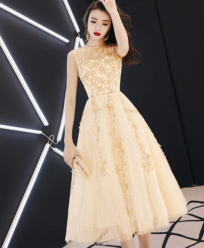 Cute Round Neck Tulle Short  Prom Dress, Homecoming Dress - Deanwangkt