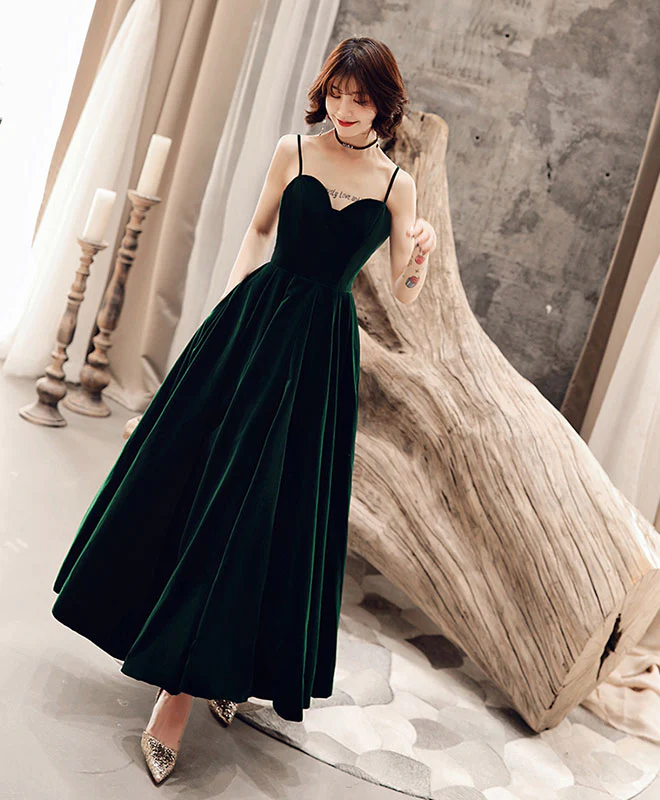 Simple Green Short Prom Dress, Green Bridesmaid Dress - Deanwangkt