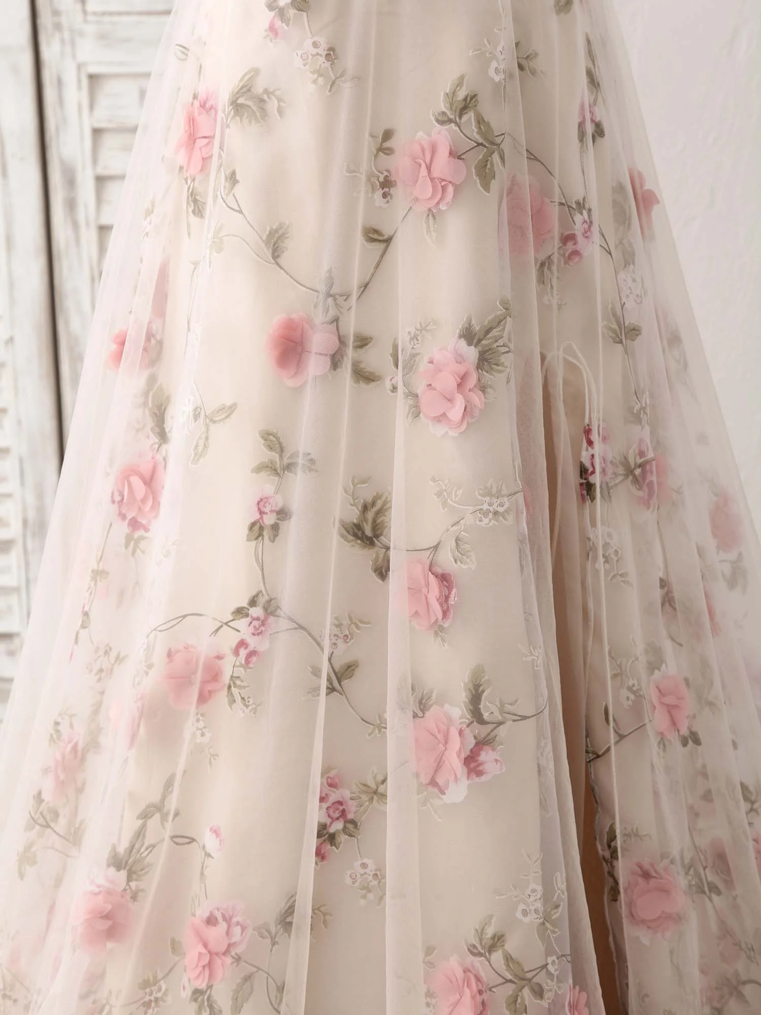 Unique Champagne Two Pieces Long Prom Dress, Champagne Evening Dress - Deanwangkt