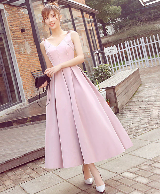 Stylish Pink V Neck Short Prom Dress,  Evening Dress - Deanwangkt