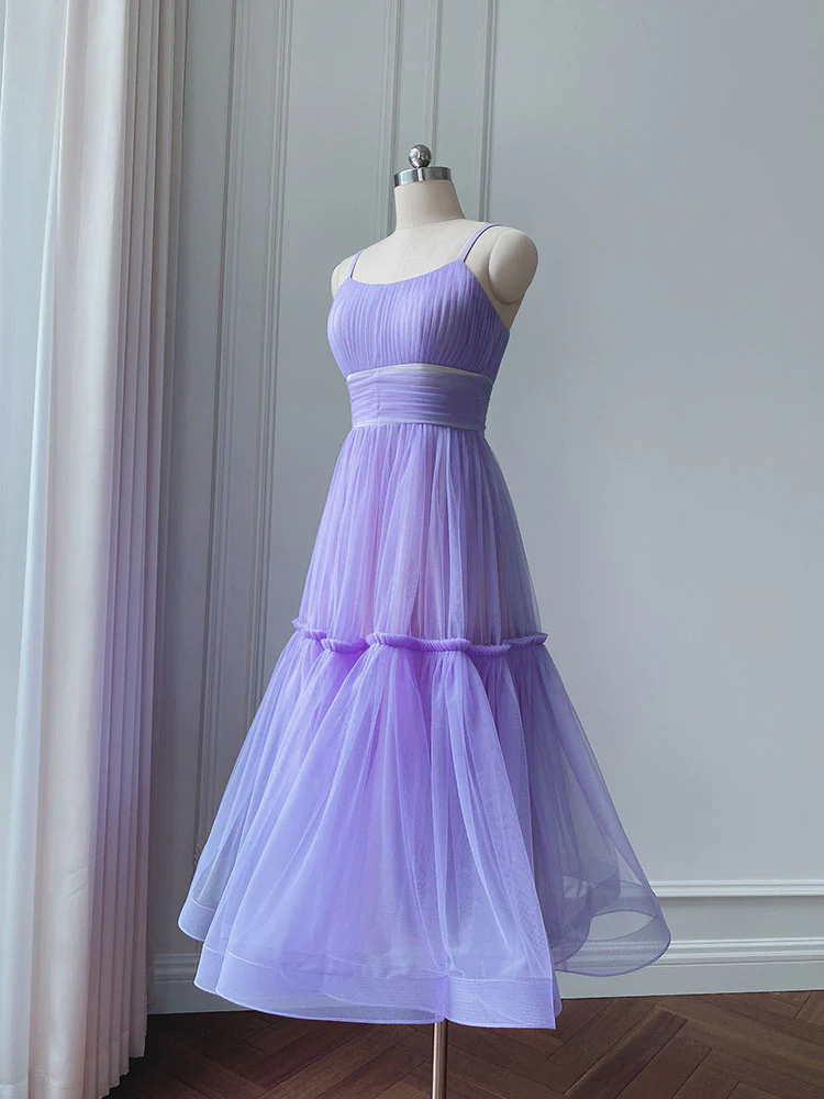 Simple Aline Tulle Green Short Prom Dress, Tulle Green Homecoming Dress - Deanwangkt