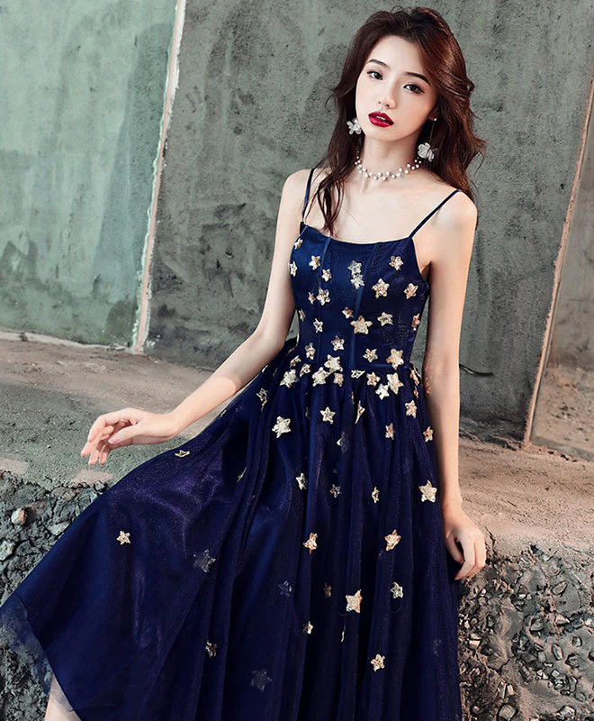 Blue Tulle Short Prom Dress Blue Tulle Homecoming Dress - Deanwangkt