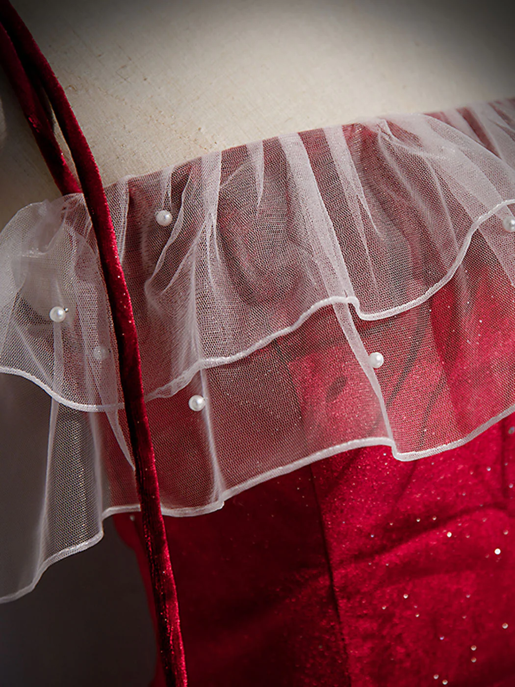 Burgundy Mermaid Long Prom Dress, Velvet Long Formal Dresses - Deanwangkt