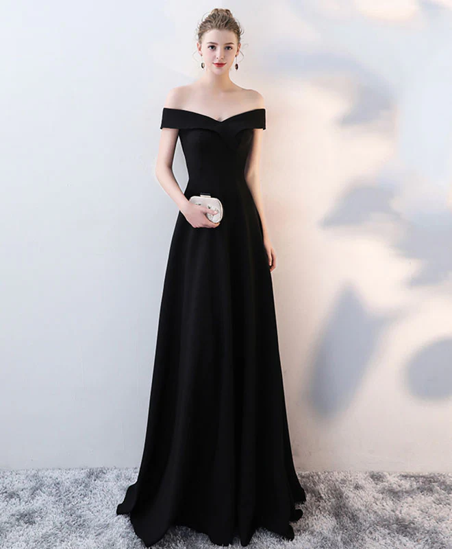 Simple V Neck Long Prom Dress, Evening Dress - Deanwangkt