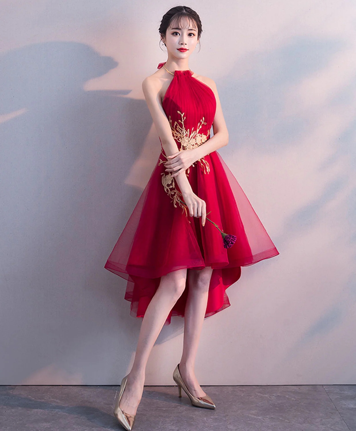 Cute Tulle Lace Applique Short Prom Dress, Homecoming Dress - Deanwangkt