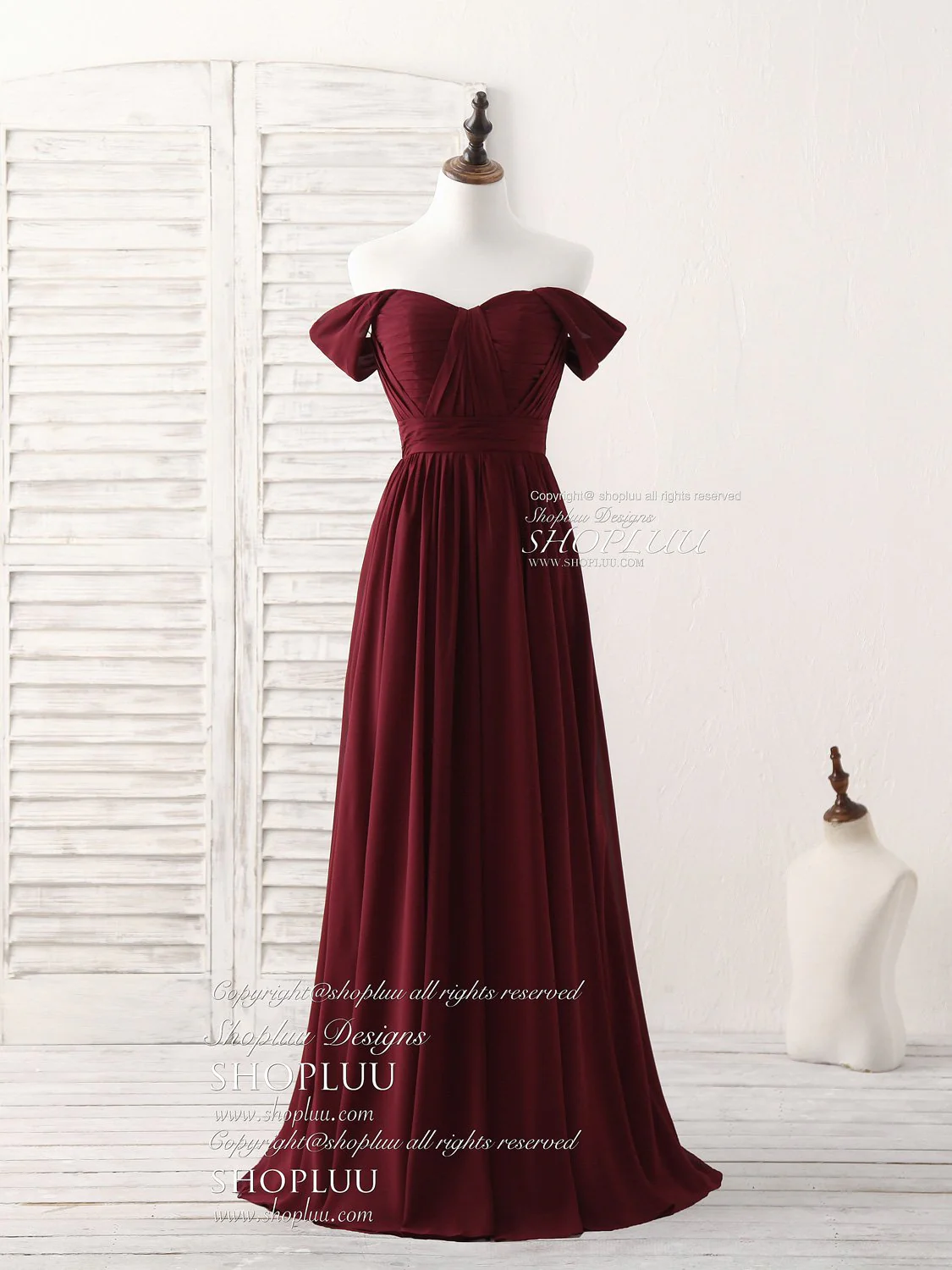 Dark Blue Sweetheart Chiffon Long Prom Dress, Dark Blue Bridesmaid Dress - Deanwangkt