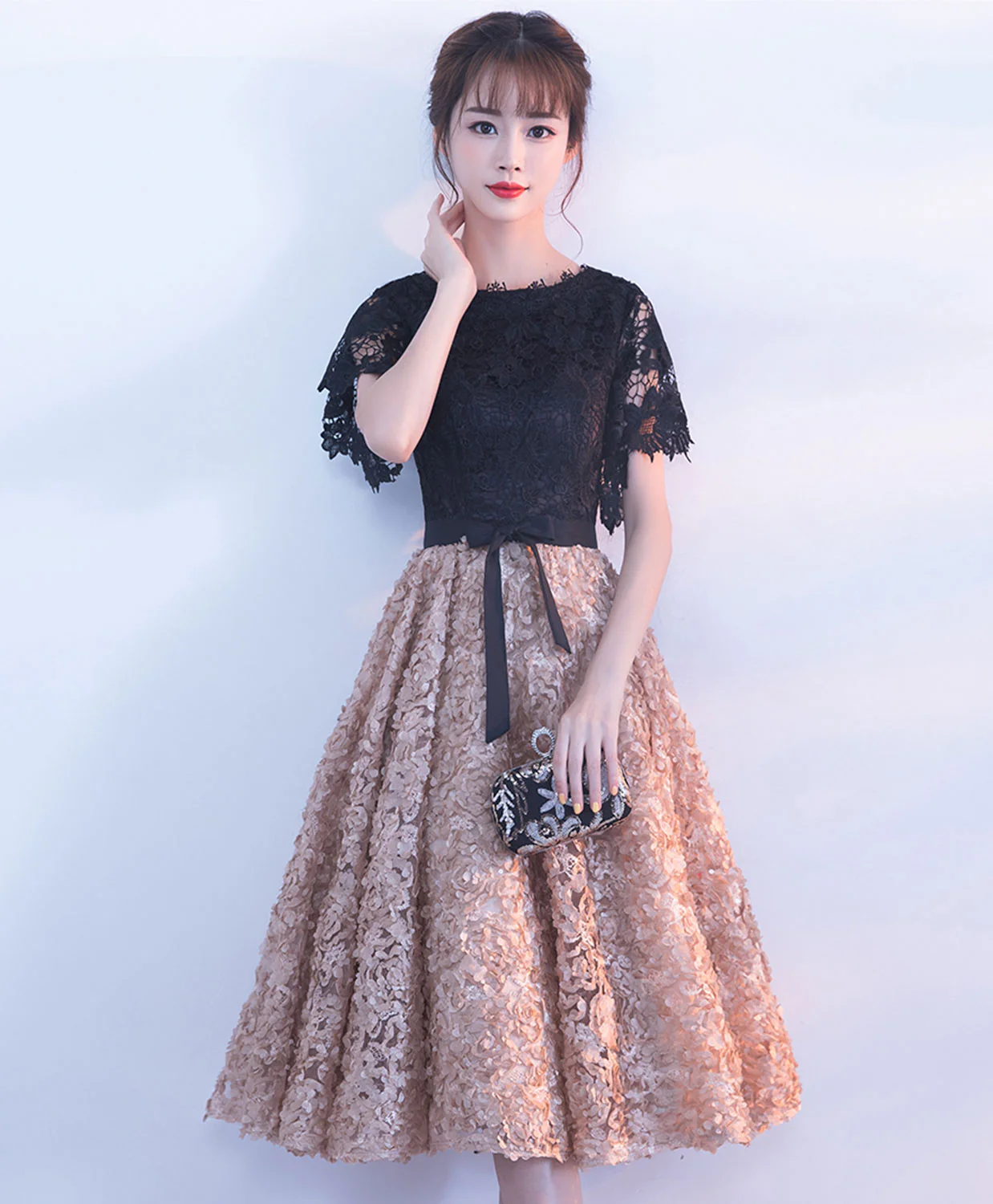 Cute A Line Lace Short Prom Dress, Homecoming Dress - Deanwangkt