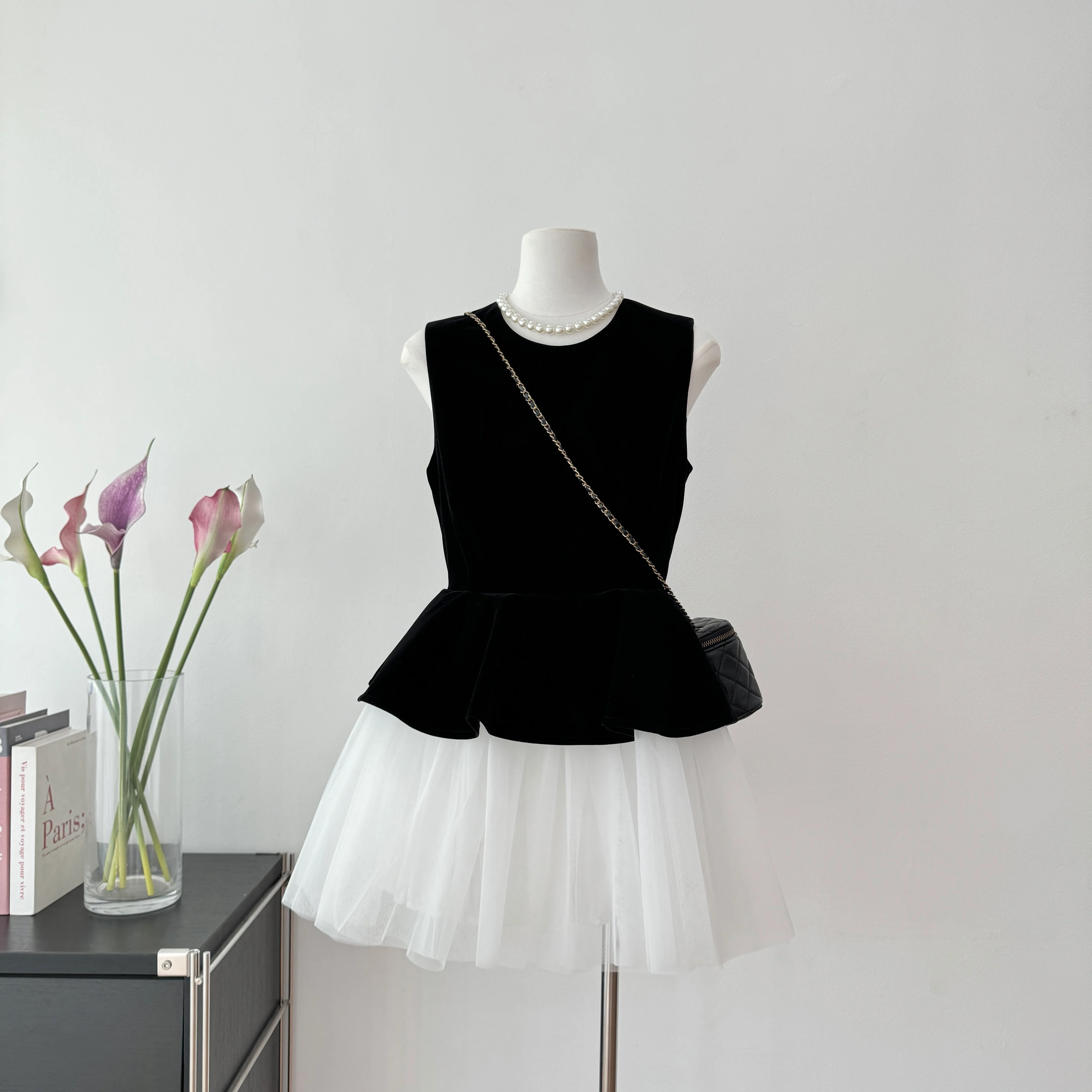 Sexy A line Jewel Neckline Black Short Summer Dress Holiday Party Outfits For Women DP0117 - Deanwangkt