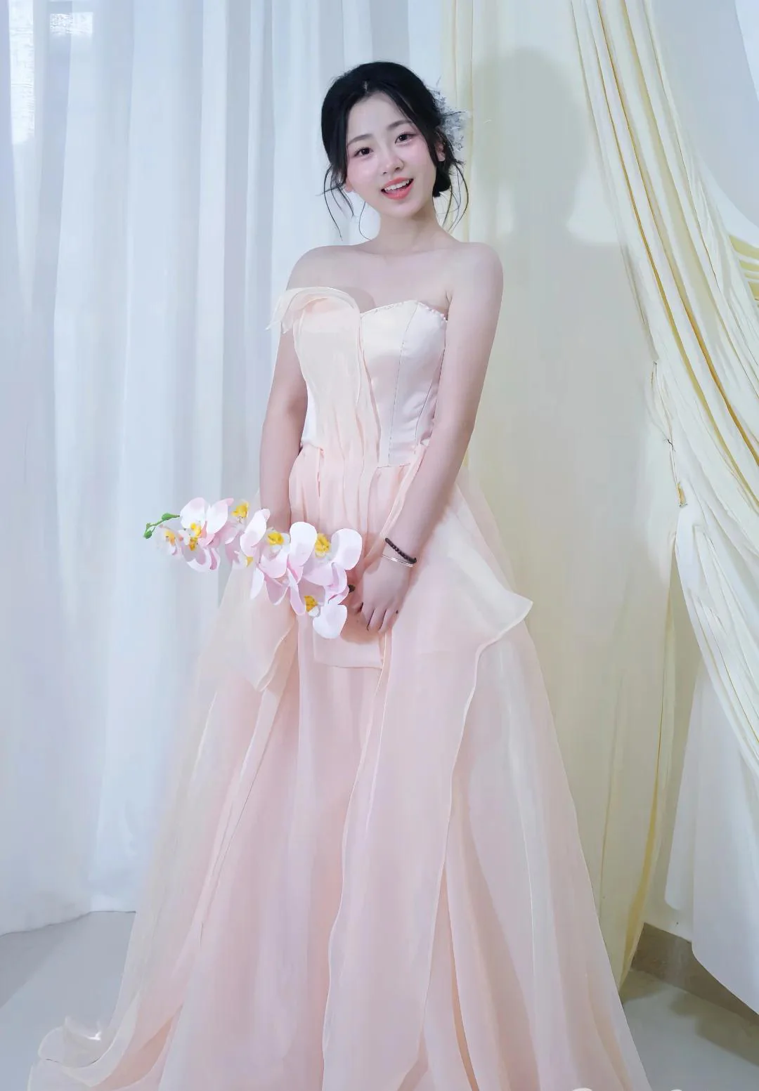 Fairy Sweetheart Neck A-line Blush Pink Satin Tulle Long Evening Dress Birthday Formal Dress DP2899 - Deanwangkt