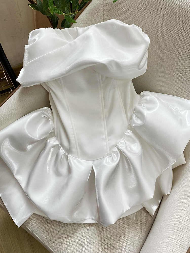 Cute A line White Short Homecoming Dress Summer Hoco Dresses Cocktail Dress For Senior Teens DP1765 - Deanwangkt