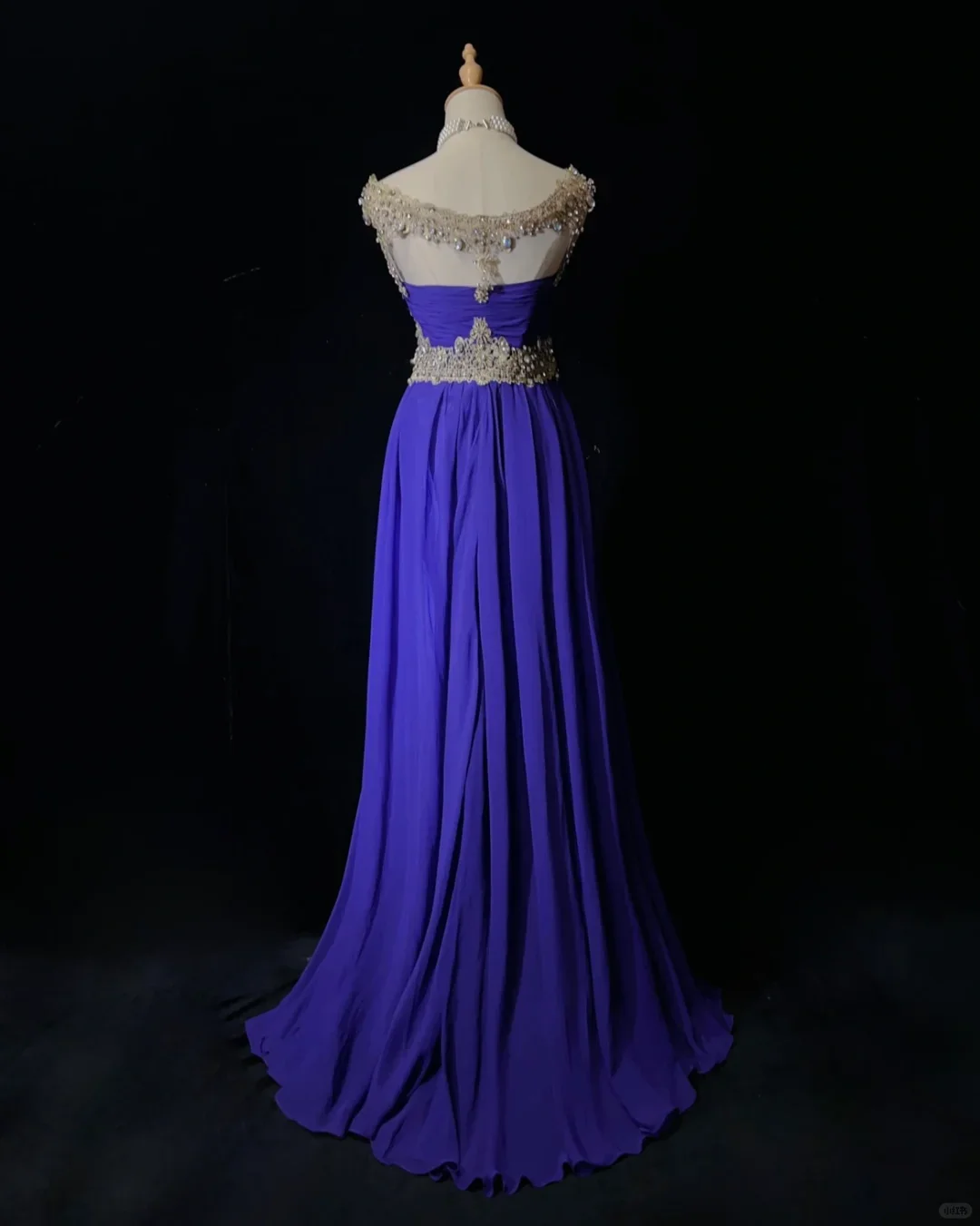 Elegant Glamour A Line Royal Blue Chiffon Long Prom Dress Party Dress Evening Dresses DP1686 - Deanwangkt