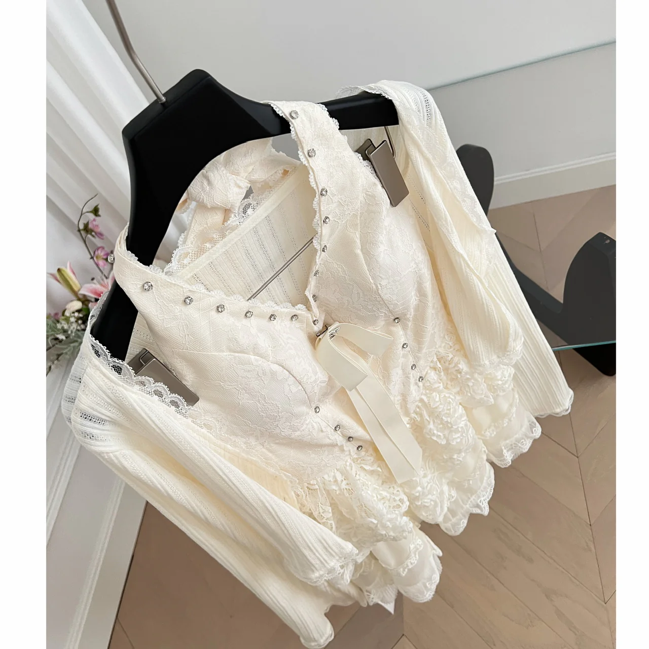 Sexy A line Halter Neckline White Lace Summer Dress Holiday Party Outfits For Women DP0107 - Deanwangkt