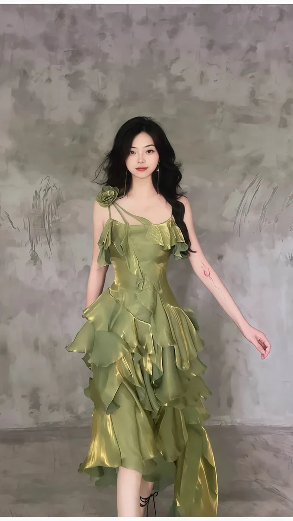 Classy Ruffle Prom Dresses Causal Birthday Dresses Dance Party Dress Graduation Formal Prom Dresses DP510 - Deanwangkt