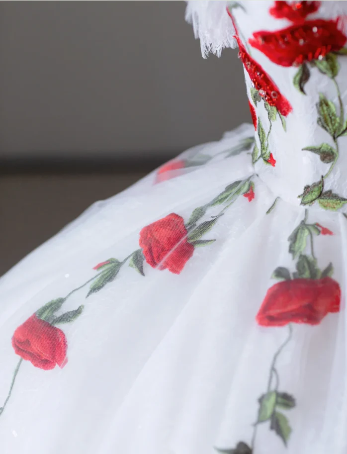 Classy Ball Gown Sweetheart Red White Tulle Prom Dresses Birthday Dresses Dance Party Dress Graduation Prom Dresses DP511 - Deanwangkt