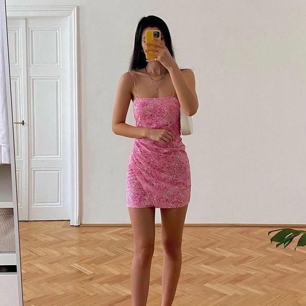 Pretty Sheath Spaghetti Straps Pink Lace Formal Homecoming Dresses Short 16th Birthday Outfits Graduation Dress Mini Cocktail Dresses DH2362 - Deanwangkt